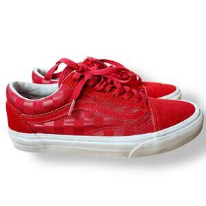 Vans Old Skool Checkerboard Shoes Red Checker Sneakers